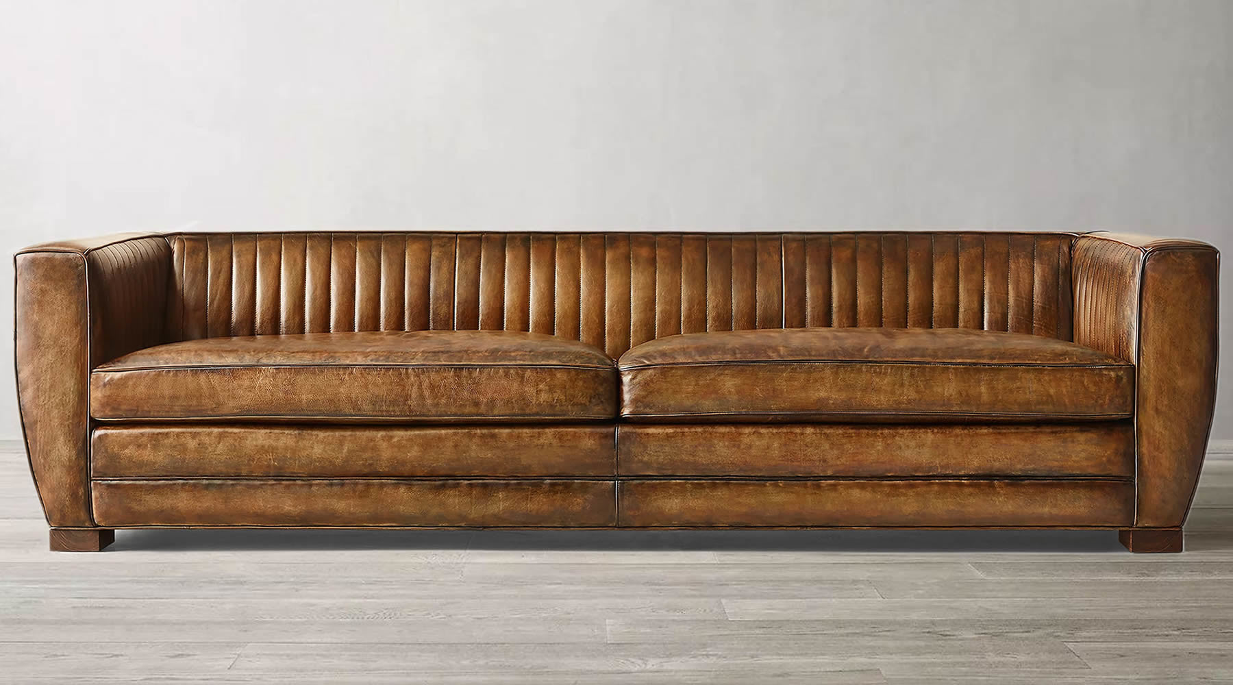 Deco Classic Vintage Leather Sofa