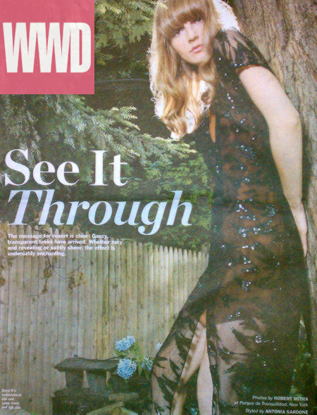 Daryl K embroidered silk tulle tea gown, full page in Tuesday's WWD!