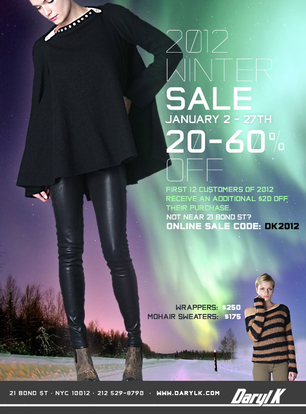 2012 WINTER SALE JANUARY 2-27TH....