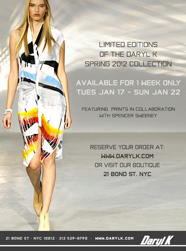 SS2012 LIMITED EDITION COLLECTION. RESERVE NOW!