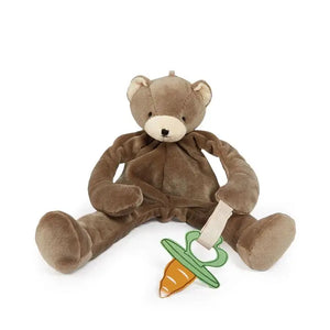 Brown Bear Pacifier Holder - Queen of Threads Monogramming