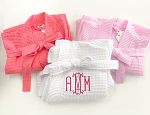 Women's Waffle Robe - Queen of Threads Monogramming - Robes