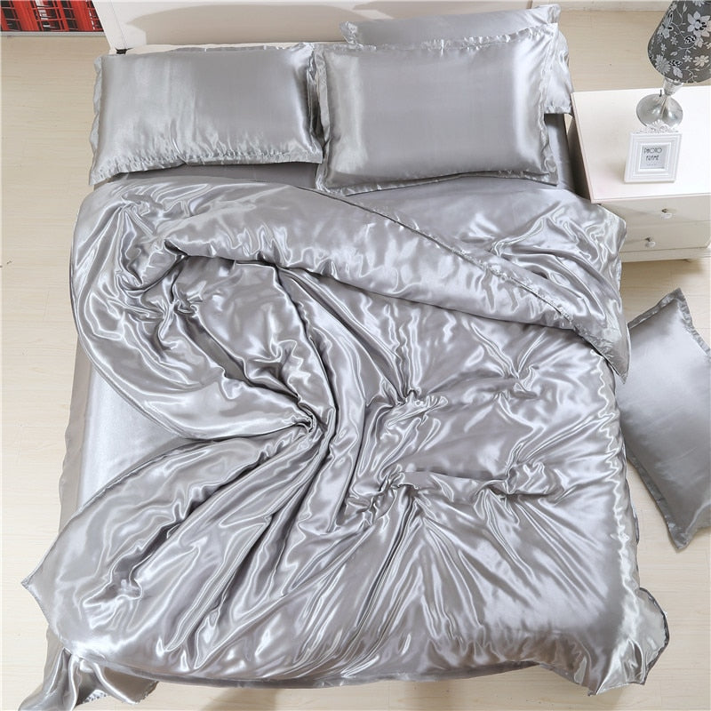 Best Bedding Silk Duvet Cover Set King Queen Size Hierkryst