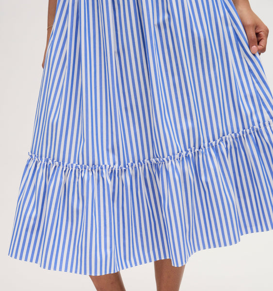 The Louisa Nap Dress in Blueberry Stripe | Over The Moon