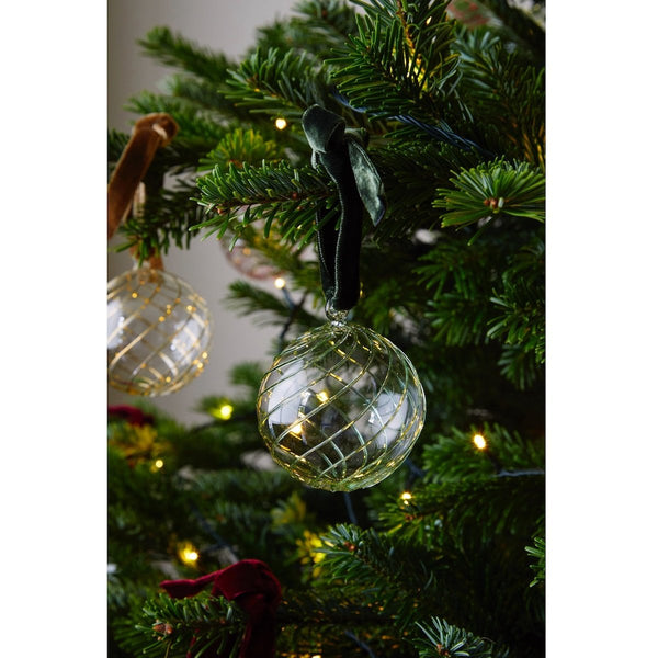 Swirl Glass Bauble in Green | Over The Moon