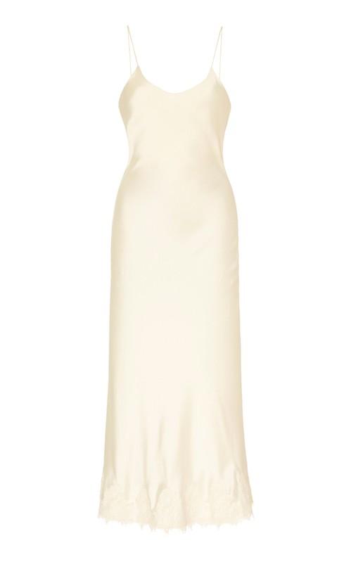 ivory slip dress long