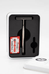 Model 921-M Stainless Steel Safety Razor (Stone Washed Finish) - by Yates Precision Manufacturing
