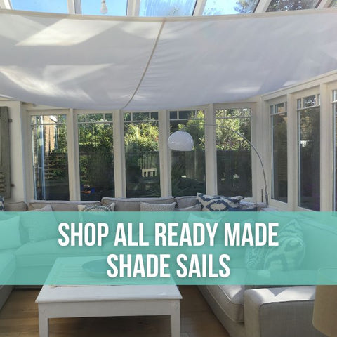 Conservatory Sun Shade Sails Blinds ready made Clara Shade Sails white, beige, grey, sand, red, blue, green