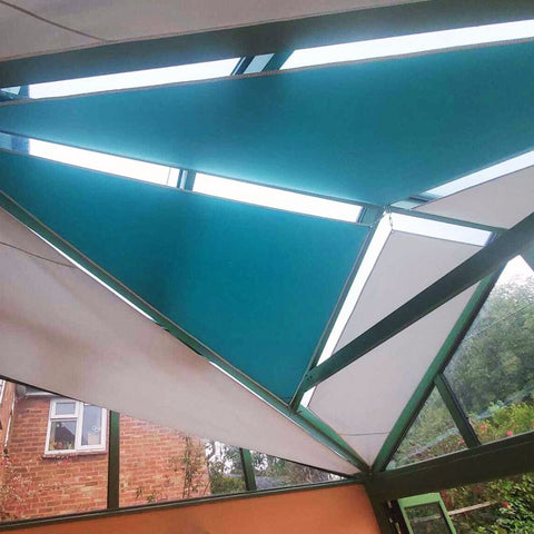 Bespoke Customised Made to Measure Conservatory Roof Shade Sail Blinds different colours