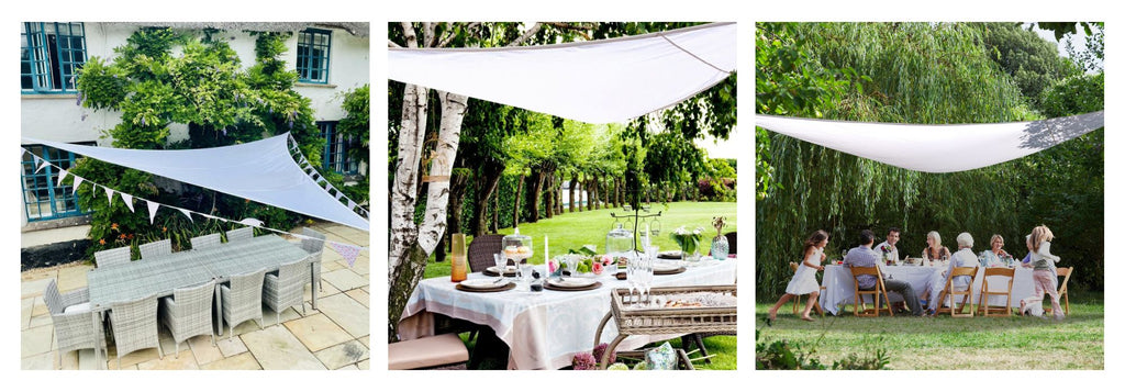 Clara Shade Sails - Alternative shade sails uses parties weddings outside dining