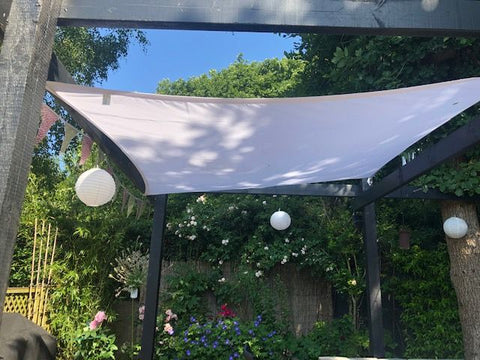 Bunting on a shade sails