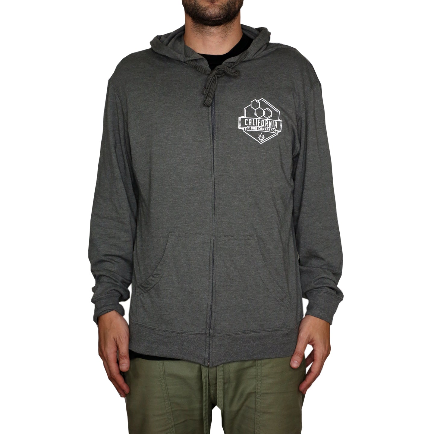 charcoal grey zip up hoodie