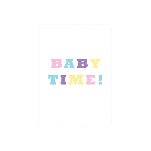 eminentd Colour Text Card Baby Time