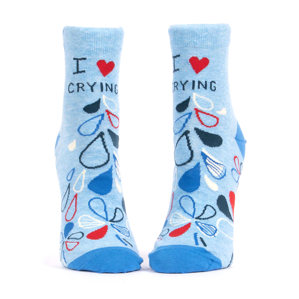 Blue Q Women's Ankle Socks I Heart Crying