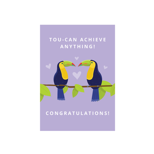 eminentd Cutie Animal Pun Card Toucan Congratulations