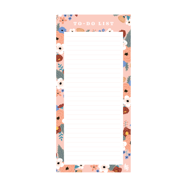 eminentd To Do List Floral Bloom Peach