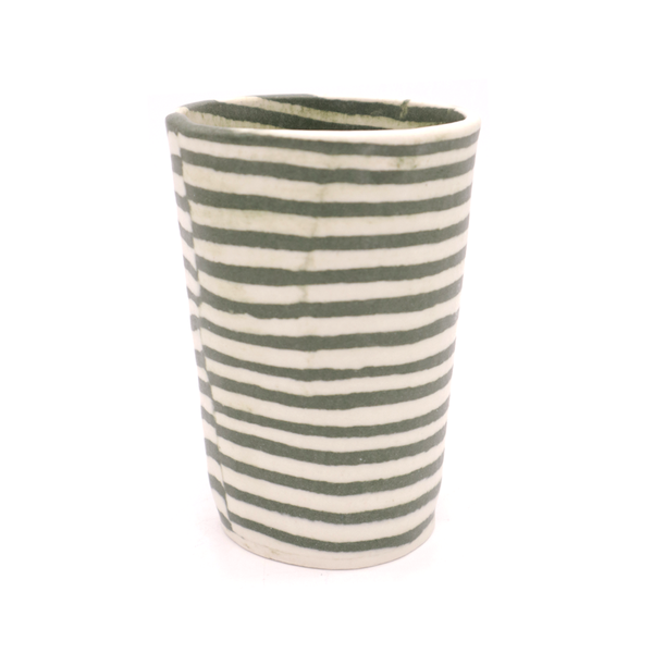 Mystery Creek Nerikomi Tumbler Green Stripe