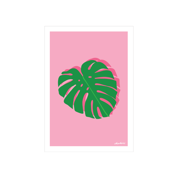 eminentd A4 Art Print Tropical Monstera Leaf