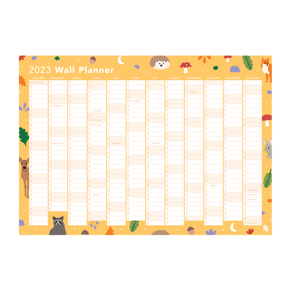 eminentd 2023 Wall Planner Woodland