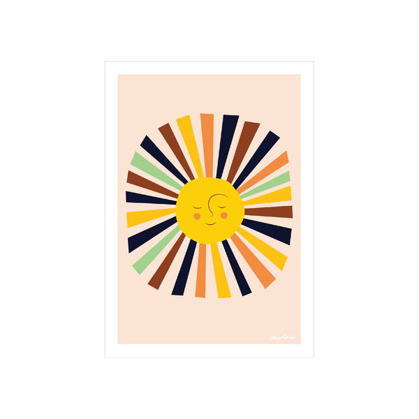 eminentd A4 Art Print Solstice Sunshine Mint