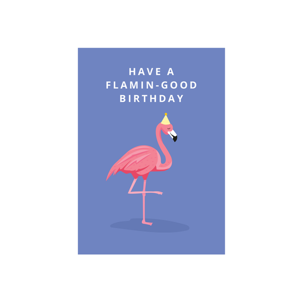 eminentd Cutie Animal Pun Card Flamingo