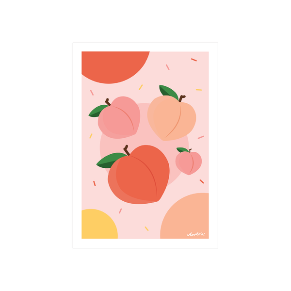 eminentd A4 Art Print Party Peach