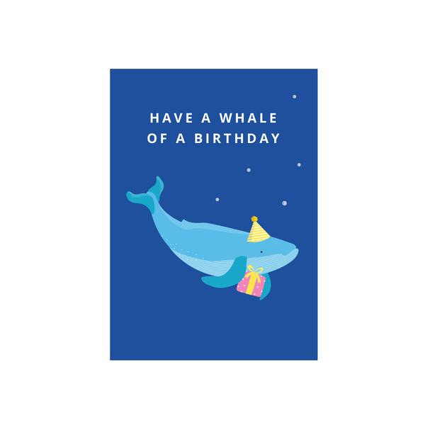 eminentd Cutie Animal Pun Card Whale Birthday