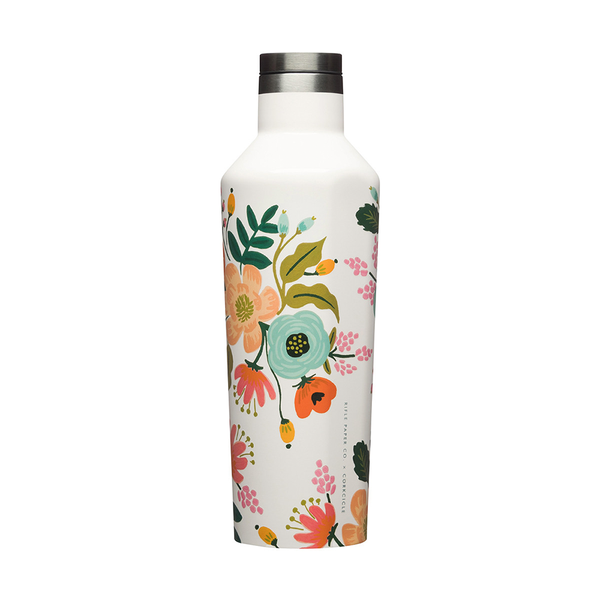 Corkcicle x Rifle Paper Co. Canteen Drink Bottle 16oz 475ml Cream Lively Floral