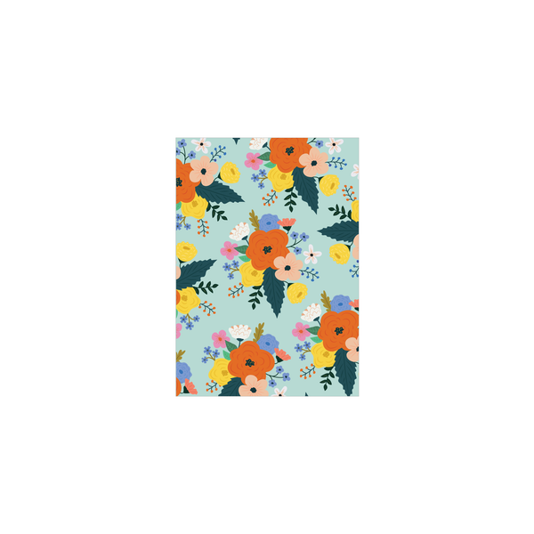 eminentd Mini Card Floral Bright Bloom Mint Orange