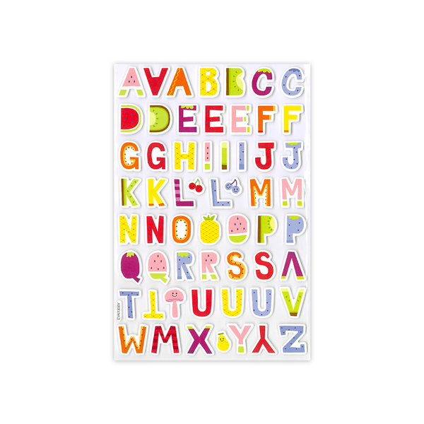 Foam Fruity Alphabet Stickers