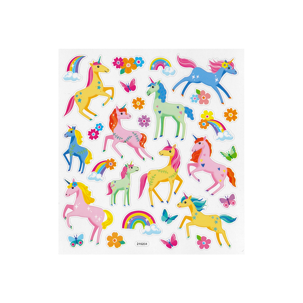 Glow in the Dark Pastel Unicorn Stickers