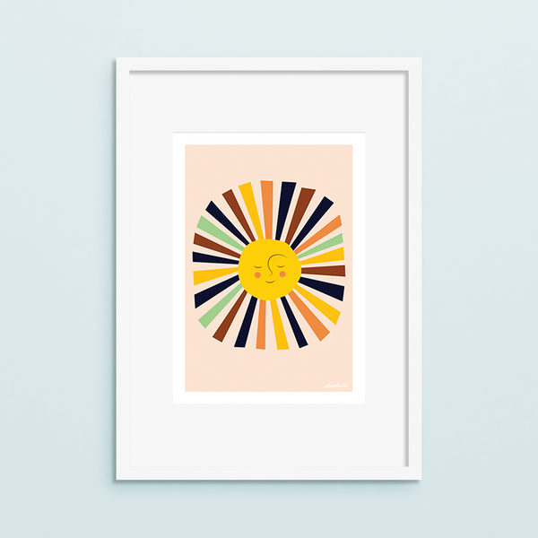 eminentd A4 Art Print Solstice Sunshine Mint