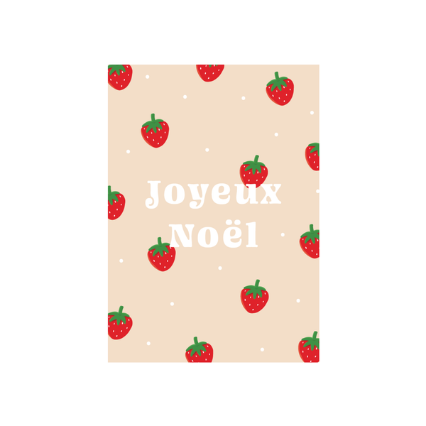 eminentd Christmas Card Joyeux Noel Strawberry