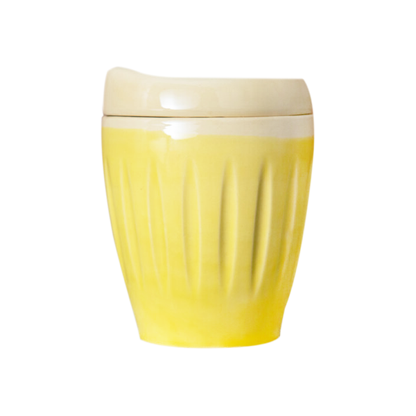 Lyttelton Pottery Deksel Reuseable Cup Bright Yellow