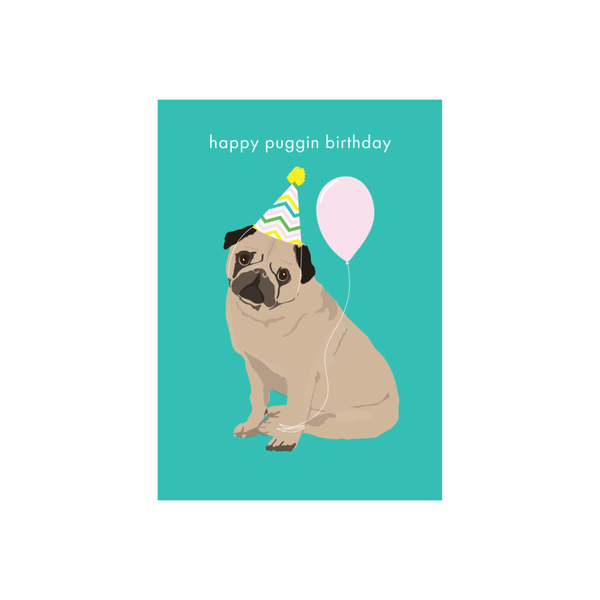 eminentd Animal Pun Card Puggin Birthday