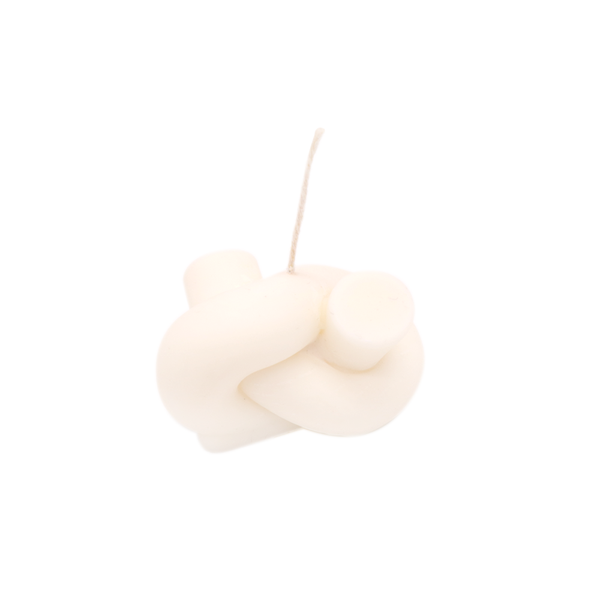 Haly Rope Knotted Candle White