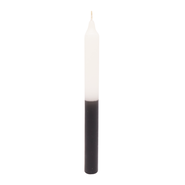 Half and Half Candle Cream Black