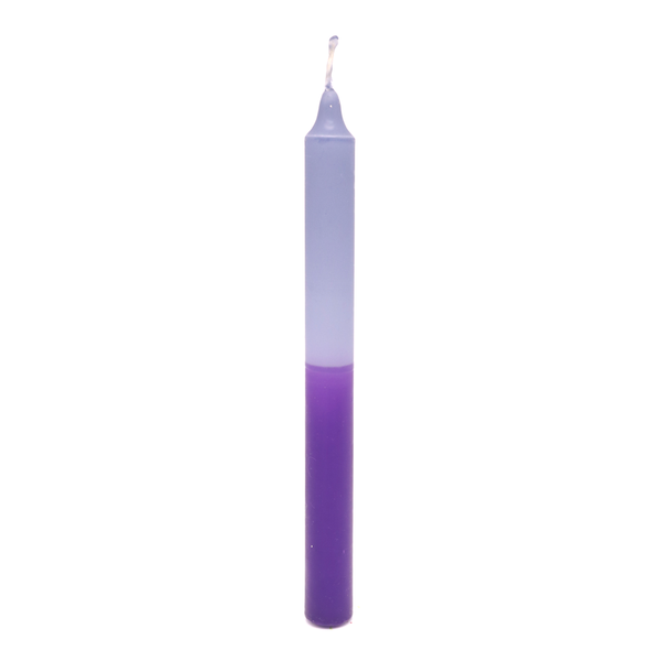 Half and Half Candle Periwinkle Purple