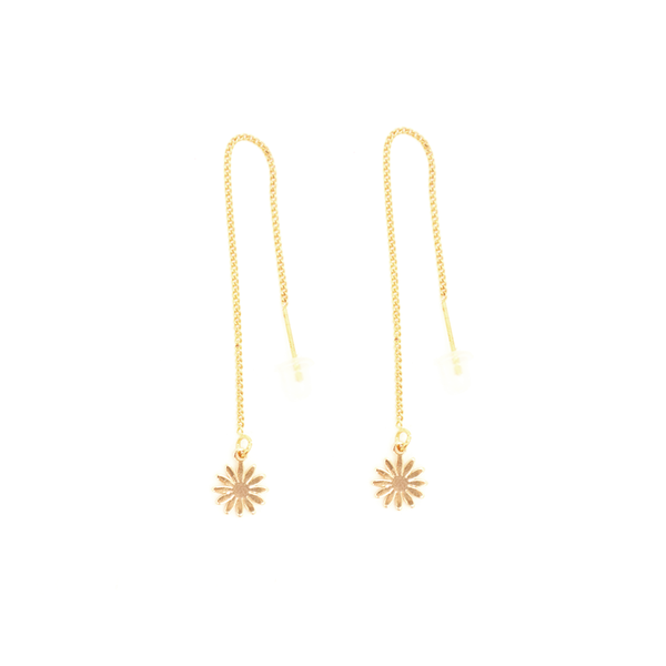 Penny Foggo Earrings Daisy Threaders Gold