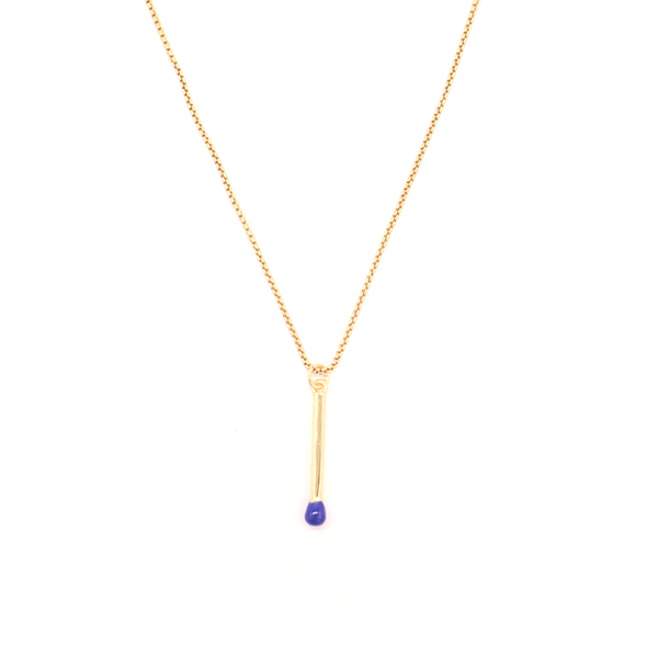 Penny Foggo Necklace Matchstick Blue Gold