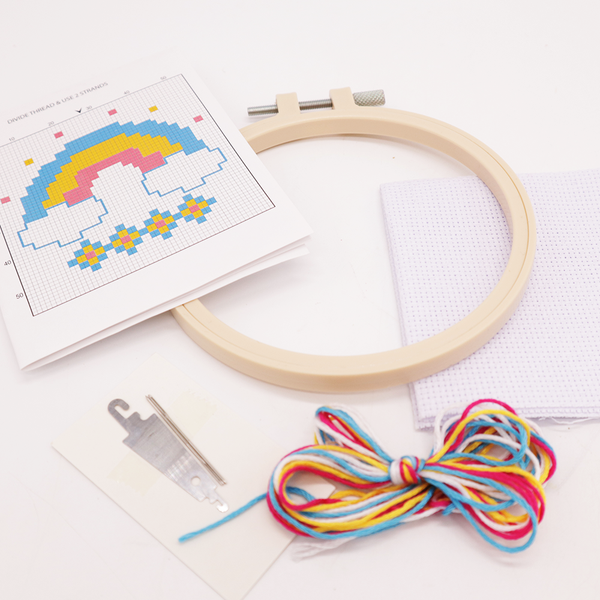 Mini Cross Stitch Kit Rainbow