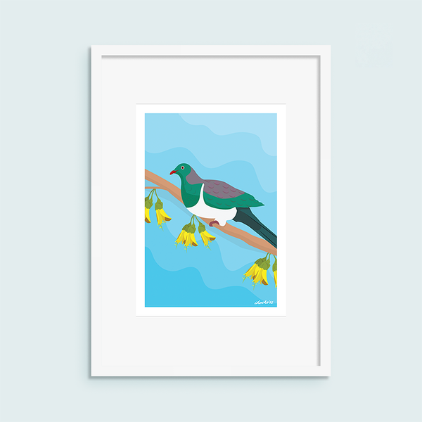 eminentd A4 Art Print NZ Bird Kererū