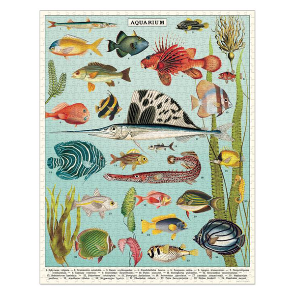 Cavallini 1000 Piece Puzzle Aquarium