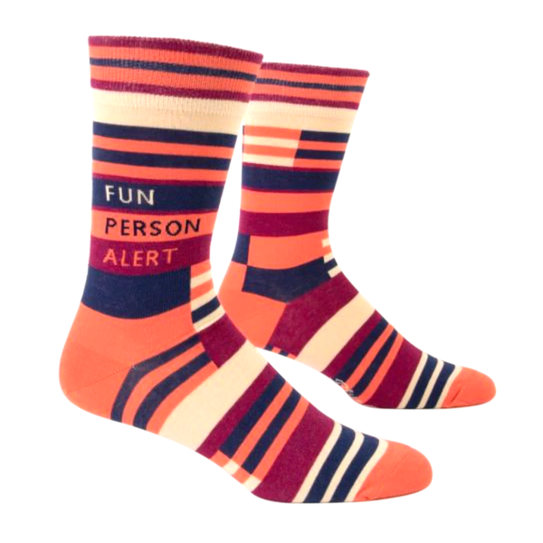 Blue Q Men's Socks Fun Person Alert