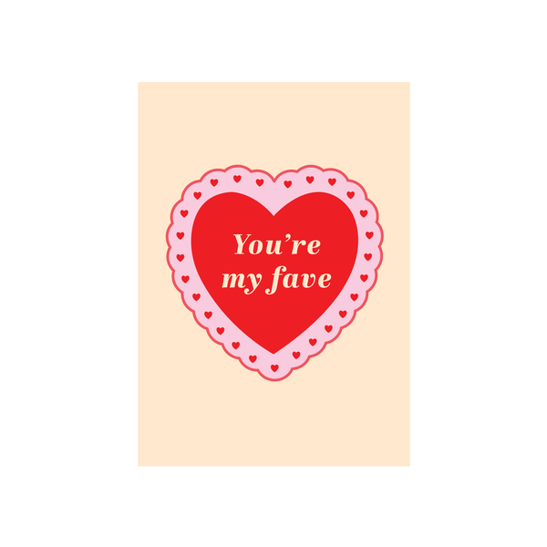 eminentd Pop Fun Valentines Card You're My Fav