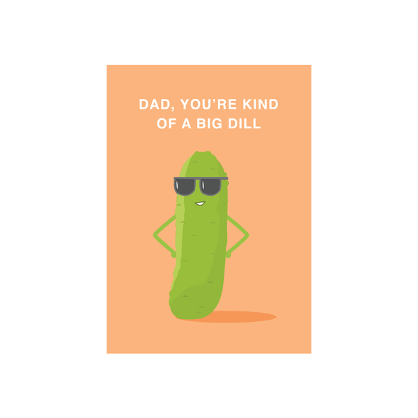 eminentd Cutie Food Pun Card Dad Gherkin