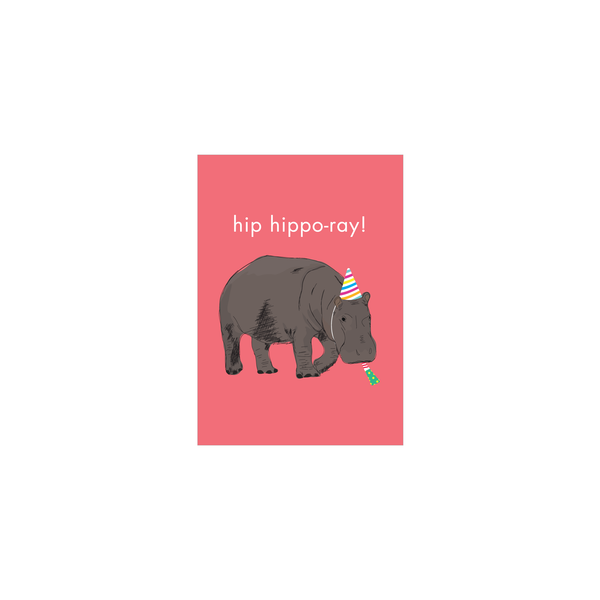 eminentd Mini Card Animal Pun Hippo