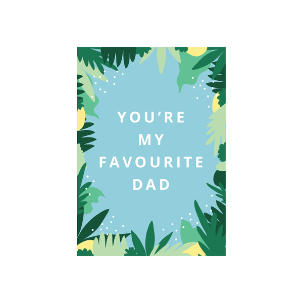 eminentd Floral Message Card Favourite Dad
