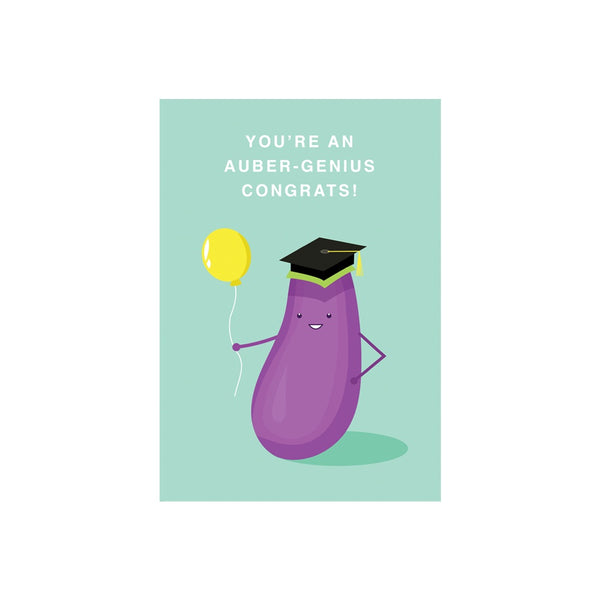 eminentd Cutie Food Pun Card Aubergine