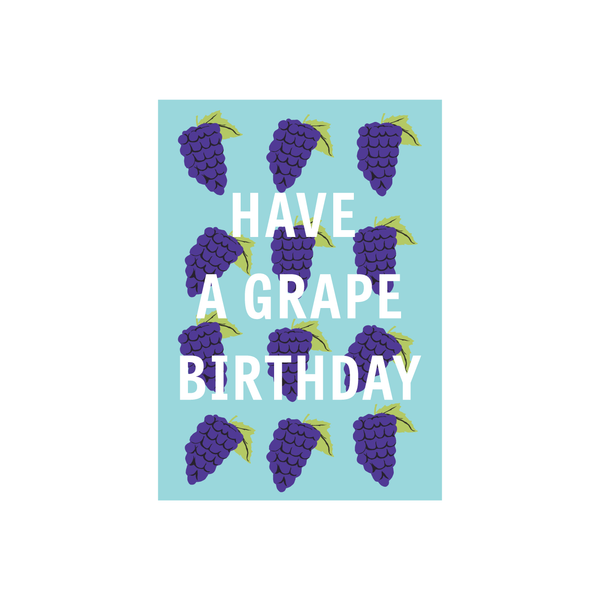 eminentd Fruit Pun Card Grape Birthday